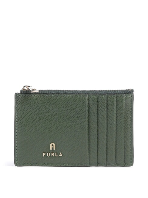 FURLA CAMELIA Flat leather wallet olive - Women’s Wallets