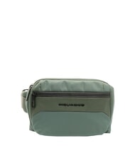 PIQUADRO CAMPIONARIO - GIO Leather and fabric bum bag - Hip pouches