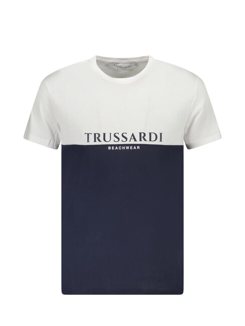 TRUSSARDI BICOLOR Short-sleeved T-shirt navy/white - T-shirt