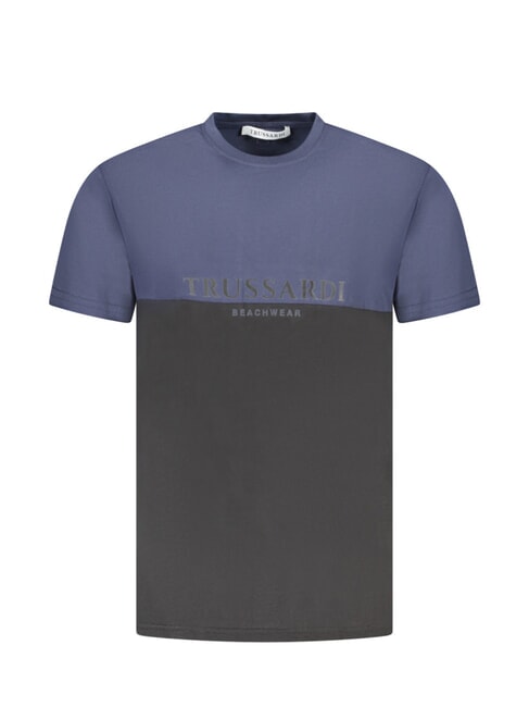 TRUSSARDI BICOLOR Short-sleeved T-shirt navy/black - T-shirt
