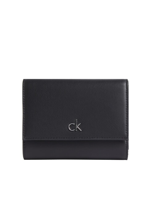 CALVIN KLEIN CK RE-LOCK Medium wallet on black - Women’s Wallets