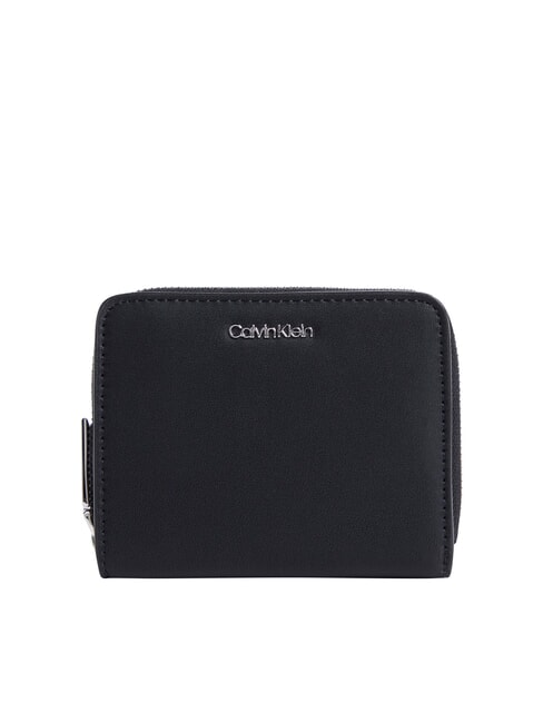 CALVIN KLEIN CK MUST Medium zip around wallet on black - Women’s Wallets