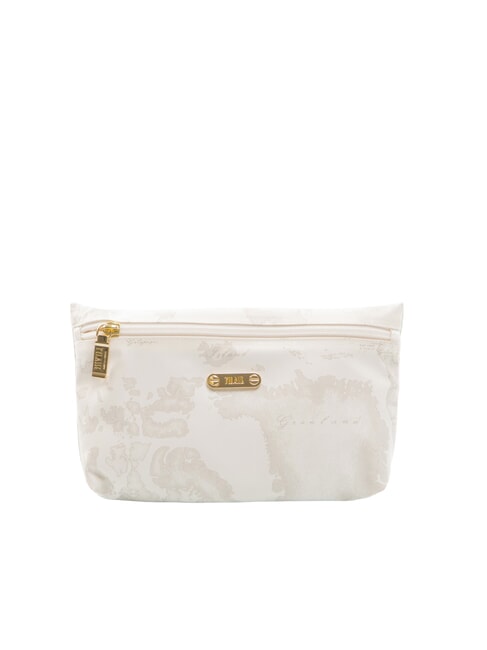 ALVIERO MARTINI PRIMA CLASSE GEO Large square sachet White / Metallic Gold - Sachets & Travels Cases