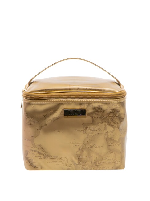 ALVIERO MARTINI PRIMA CLASSE GEO Medium beauty case with handle dark gold - Beauty Case