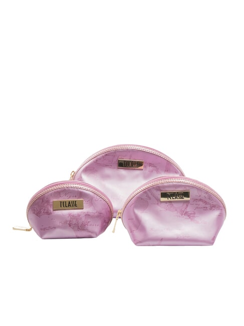 ALVIERO MARTINI PRIMA CLASSE GEO Set of three matryoshka bags ORCHID PINK - Sachets & Travels Cases