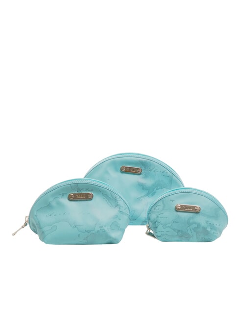 ALVIERO MARTINI PRIMA CLASSE GEO Set of three matryoshka bags Aquamarine - Sachets & Travels Cases