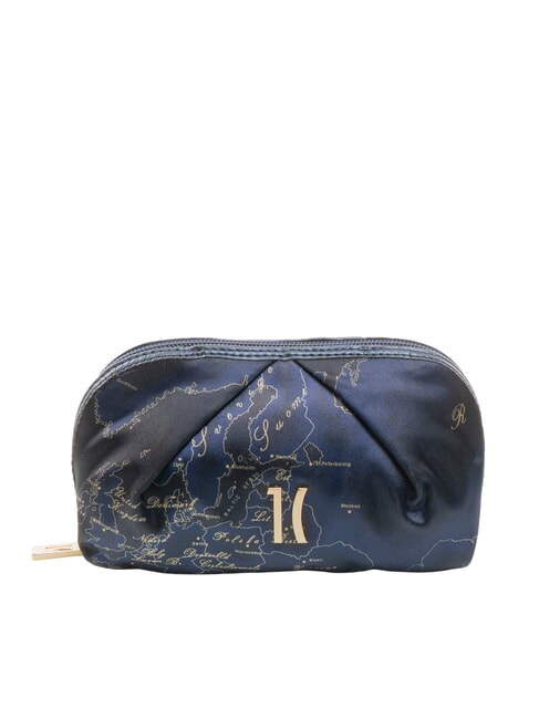 ALVIERO MARTINI PRIMA CLASSE GEO Small pencil case with pleats night blue - Sachets & Travels Cases