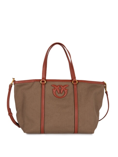 PINKO MIRANDA Shopping Bag with Shoulder Strap military/leather-antique gold - Women’s Bags