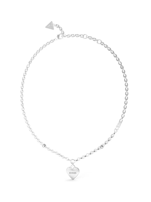 GUESS FALLING IN LOVE Heart necklace SILVER - Necklaces