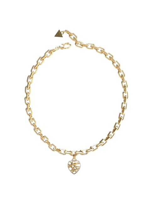 GUESS HEART CAGE Chain necklace with heart yellow gold - Necklaces