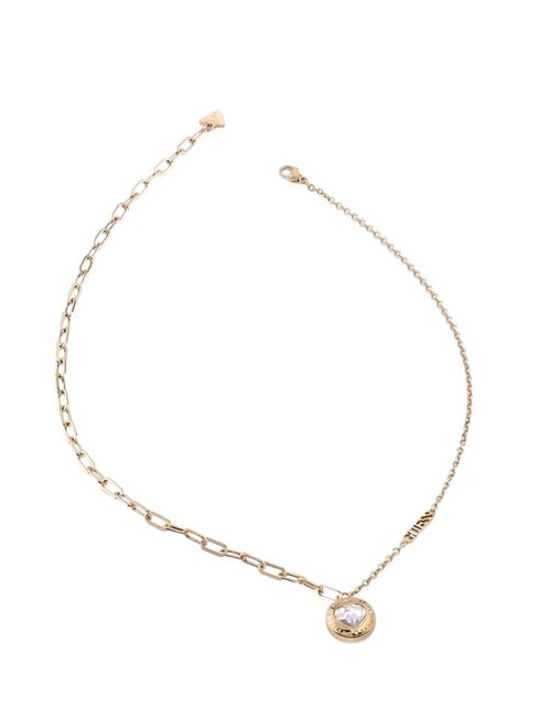 GUESS ROLLING HEARTS Heart Zirconia Necklace yellow gold - Necklaces