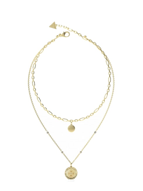 GUESS ALL OF US Two-strand necklace with pendants yellow gold - Necklaces