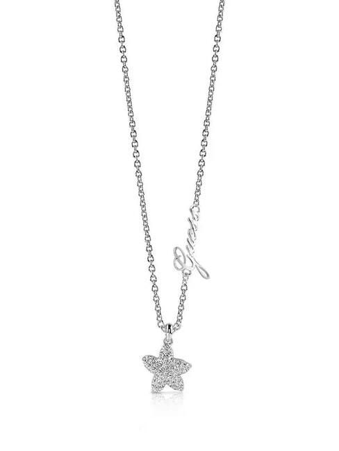 GUESS STARFISH Starfish Charm Necklace SILVER - Necklaces
