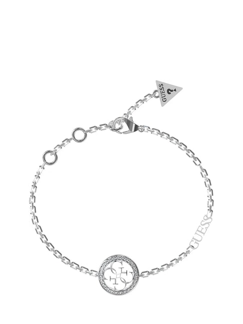 GUESS 4G LOGO Bracelet with crystals SILVER - Bracelets