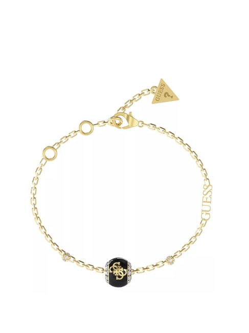 GUESS 4G LOOP Bracelet with charm yellow gold/black - Bracelets