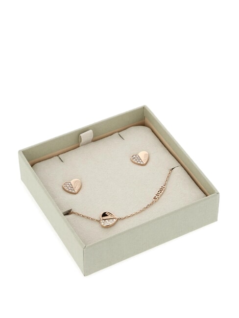GUESS LOVELY GIFT BOX Bracelet + earrings ROSE GOLD - Earrings
