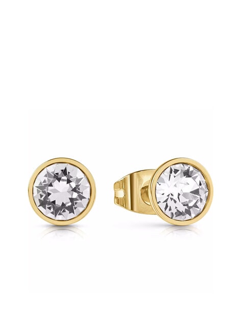 GUESS STUDS PARTY Crystal set earrings yellow gold - Earrings