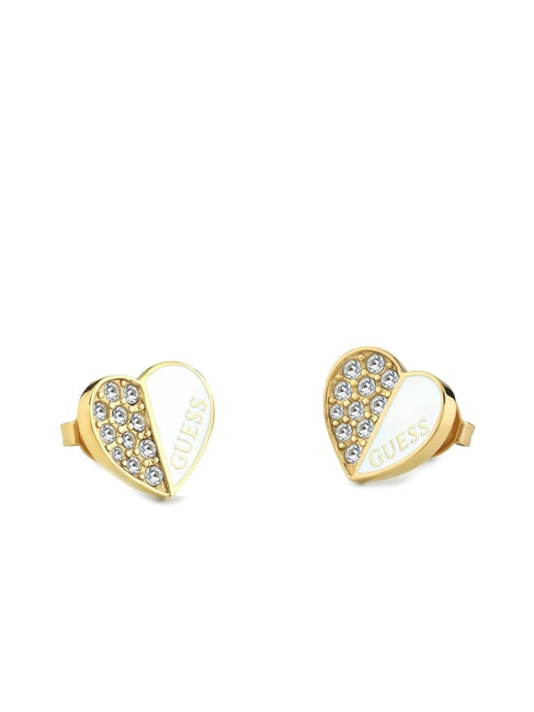 GUESS LOVELY GUESS Heart earrings with crystals gold - Earrings