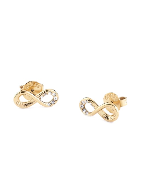 GUESS ENDLESS DREAM Infinity symbol earrings with zirconia yellow gold - Earrings