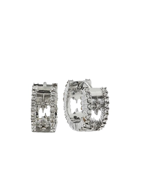 GUESS IN THE SKY Hoop earrings worked with zirconia SILVER - Earrings