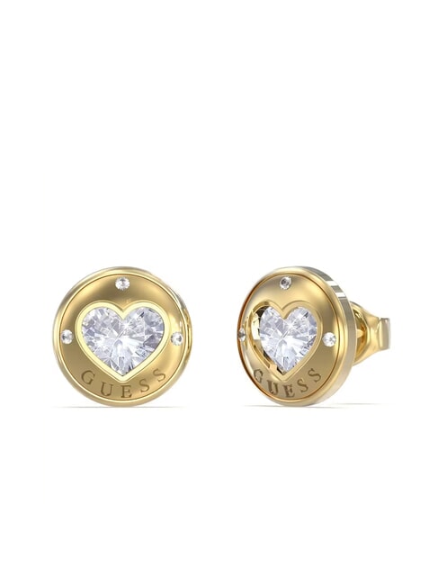 GUESS ROLLING HEARTS Earrings with heart set yellow gold - Earrings