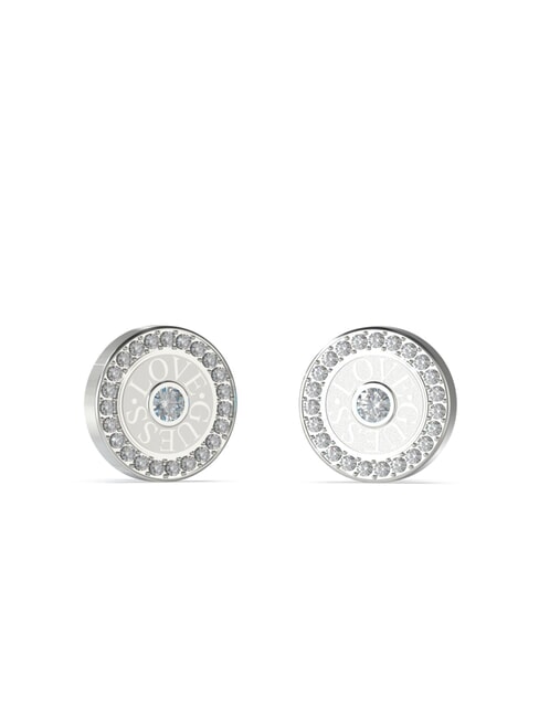 GUESS LOVE Circular earrings with zirconia SILVER - Earrings