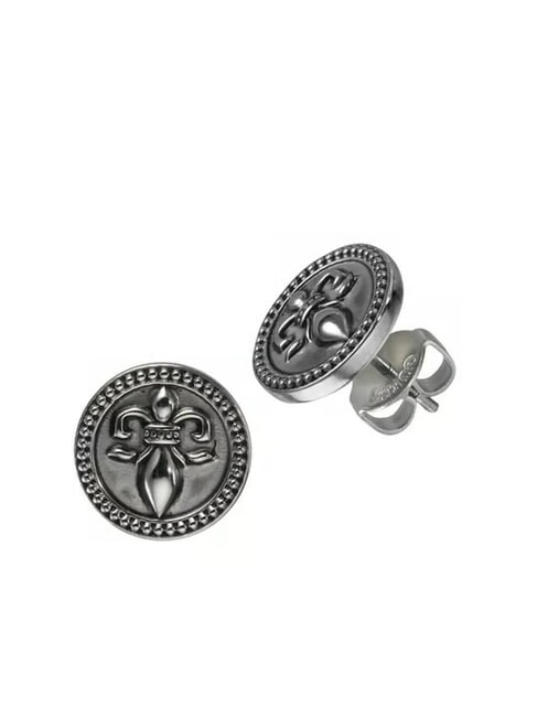 GUESS KNIGHT FLOWER Antique effect earrings SILVER - Earrings