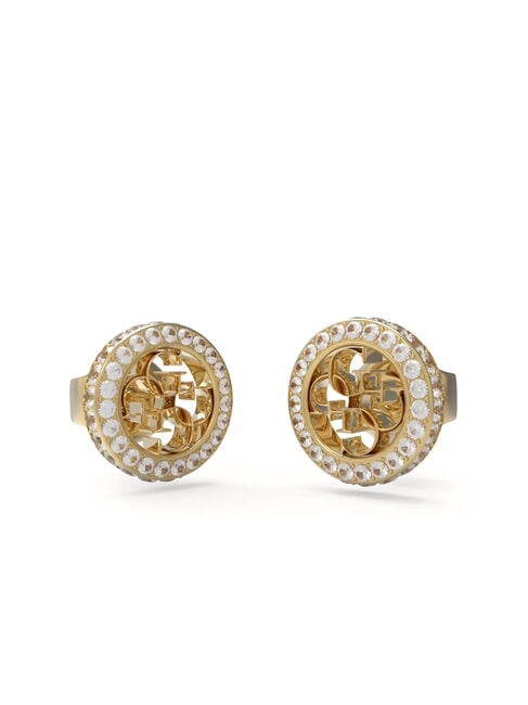 GUESS 4G CRUSH Circular earrings with crystals yellow gold - Earrings