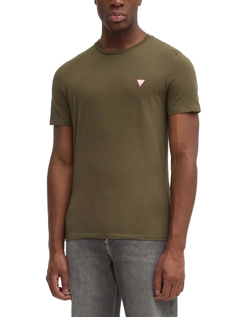 GUESS CORE Cotton T-Shirt olive morning - T-shirt