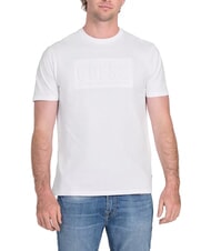 GUESS BSC EMBOSSED LOGO T-shirt with embossed print purwhite - T-shirt - 1