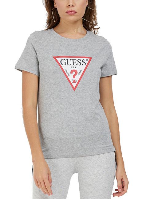 GUESS ORIGINAL LOGO Logo T-Shirt light melange gray m - T-shirt