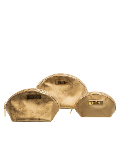 ALVIERO MARTINI PRIMA CLASSE GEO Set of three matryoshka bags dark gold - Sachets & Travels Cases