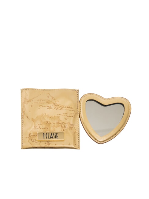 ALVIERO MARTINI PRIMA CLASSE GEO Heart mirror with case dark gold - Accessories for bags
