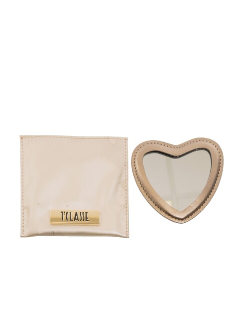 ALVIERO MARTINI PRIMA CLASSE GEO Heart mirror with case Champagne - Accessories for bags