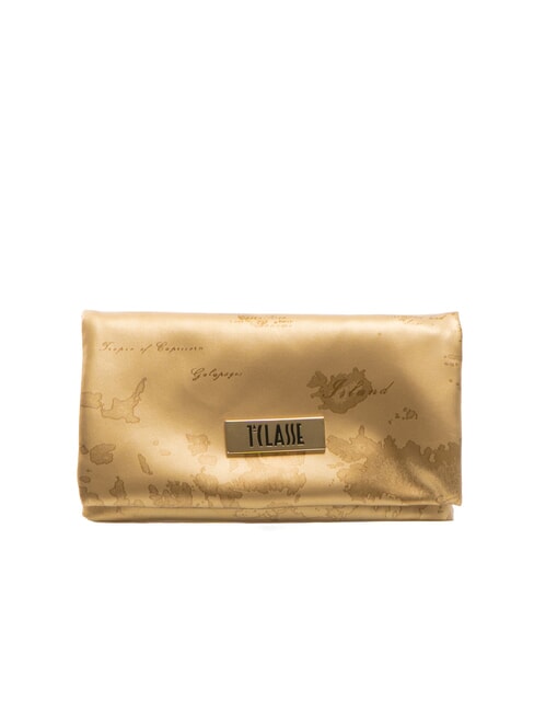 ALVIERO MARTINI PRIMA CLASSE GEO Medium folded sachet antique gold - Sachets & Travels Cases