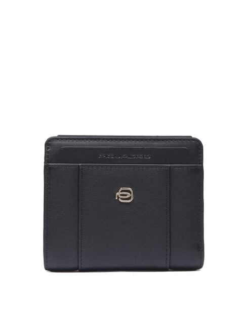 PIQUADRO CIRCLE Compact leather wallet Black - Women’s Wallets