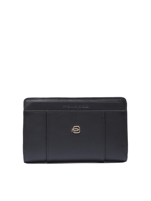 PIQUADRO CIRCLE Medium Leather Wallet Black - Women’s Wallets
