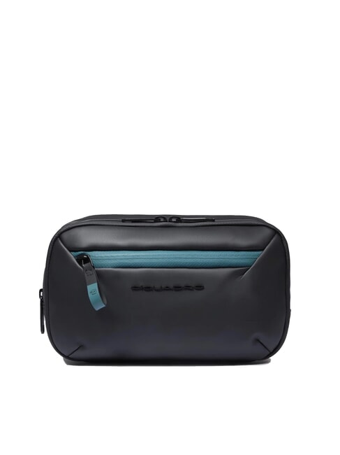 PIQUADRO CORNER SPECIALE GOMMATO Water-repellent beauty case Black - Beauty Case