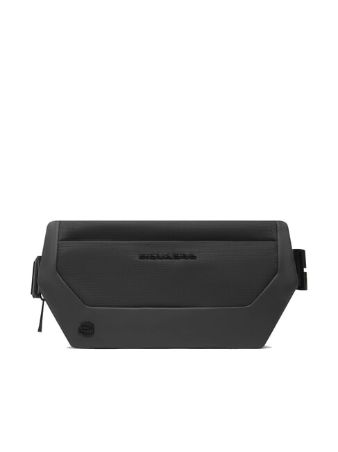 PIQUADRO S140 Recycled fabric bum bag Black - Hip pouches
