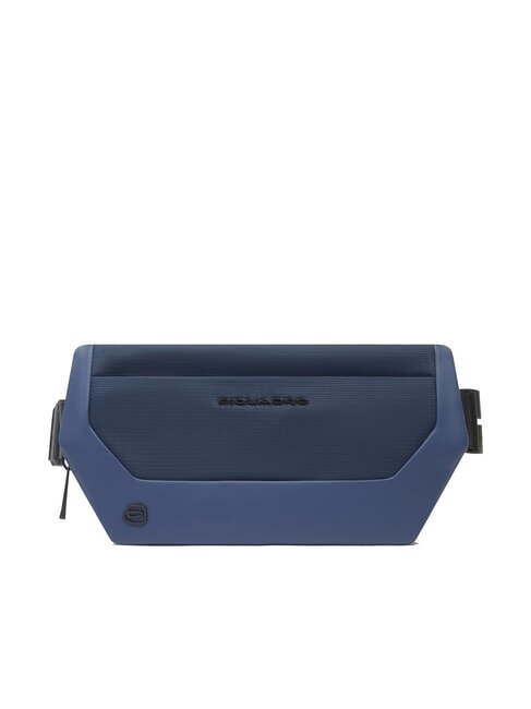 PIQUADRO S140 Recycled fabric bum bag blue - Hip pouches