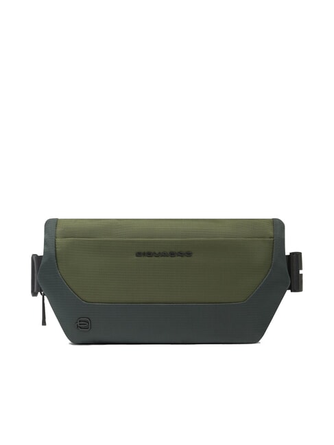 PIQUADRO S140 Recycled fabric bum bag GREEN - Hip pouches
