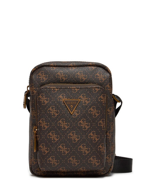 GUESS MILANO Shoulder bag brown/ochre - Over-the-shoulder Bags for Men