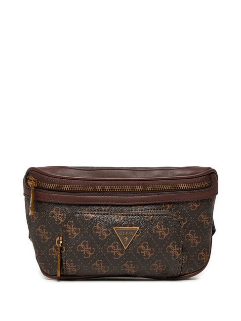 GUESS MILANO Logo print belt bag brown/ochre - Hip pouches