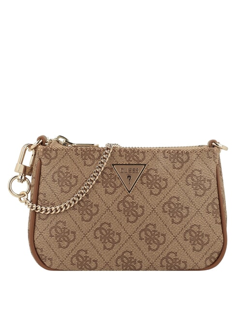 GUESS ORLINA  Necessaire with shoulder strap MILK LOGO - Sachets & Travels Cases