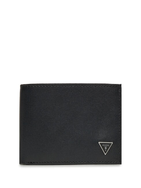 GUESS MILANO  Saffiano leather wallet BLACK - Men’s Wallets