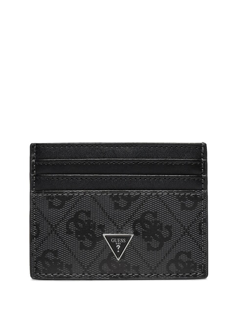 GUESS MILANO  Flat leather card holder BLACK - Men’s Wallets
