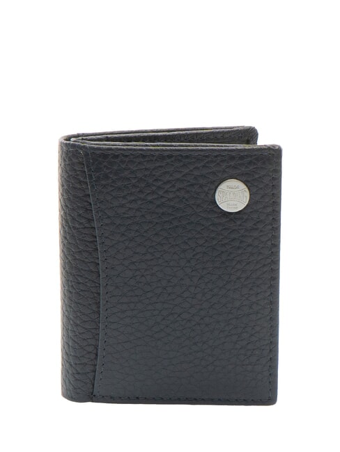 SPALDING SNAP  Hammered leather wallet blue - Men’s Wallets
