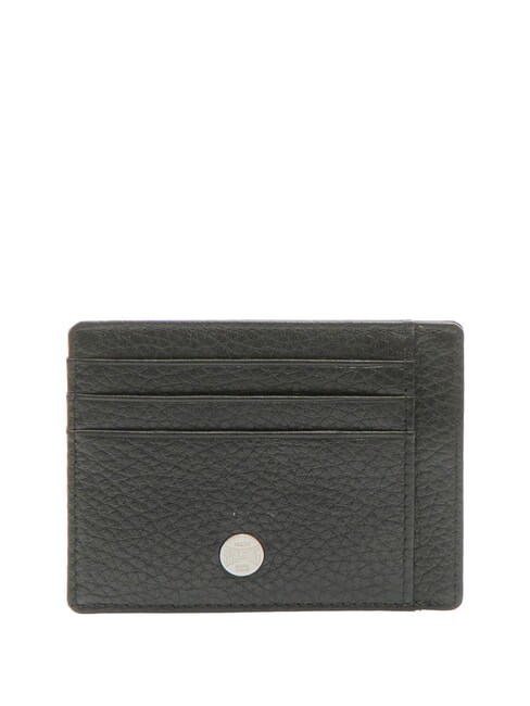SPALDING SNAP  Leather card holder black - Men’s Wallets