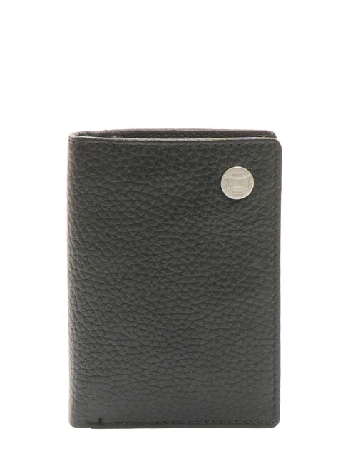 SPALDING SNAP  Hammered Leather Vertical Wallet black - Men’s Wallets