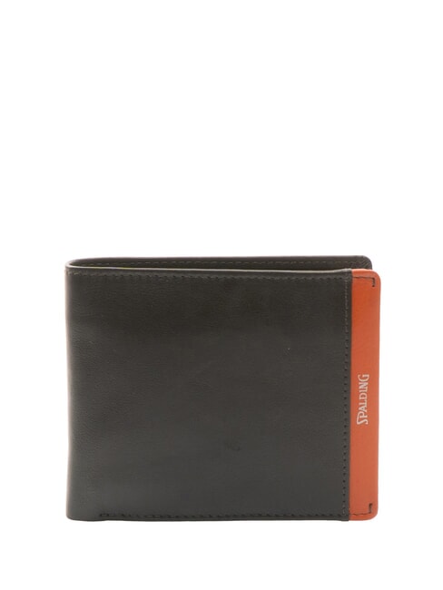 SPALDING SNAP  Men's Leather Wallet brown/orange - Men’s Wallets